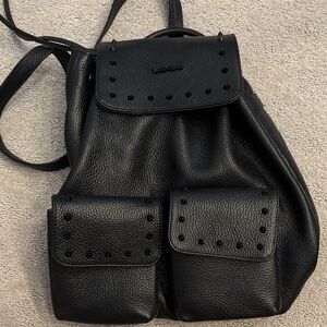 Valentino Black Studded Leather Backpack